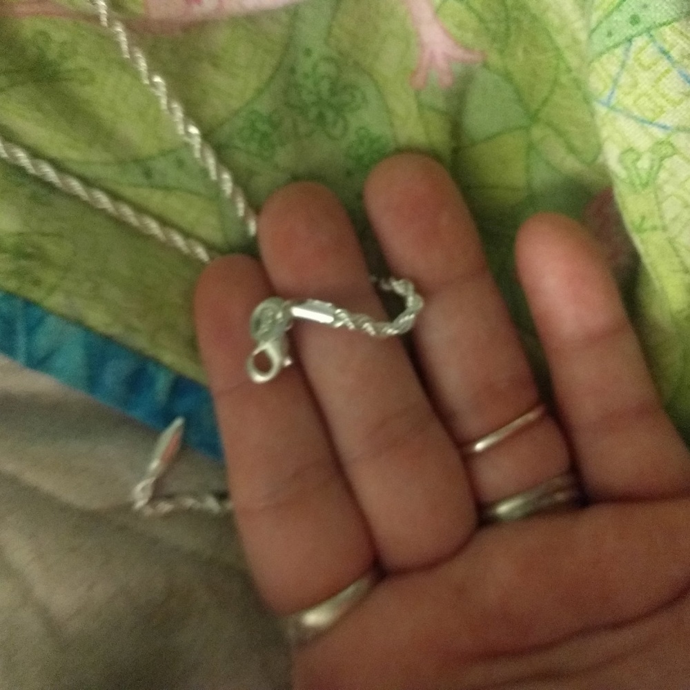 NEW 18" STEERING SILVER NECKLACE UNISEX